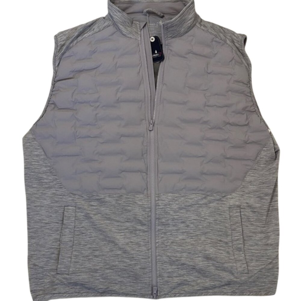 Johnnie-O Ziglar Mixed Media Performance Golf Vest Men’s Size XL Gray | NWT